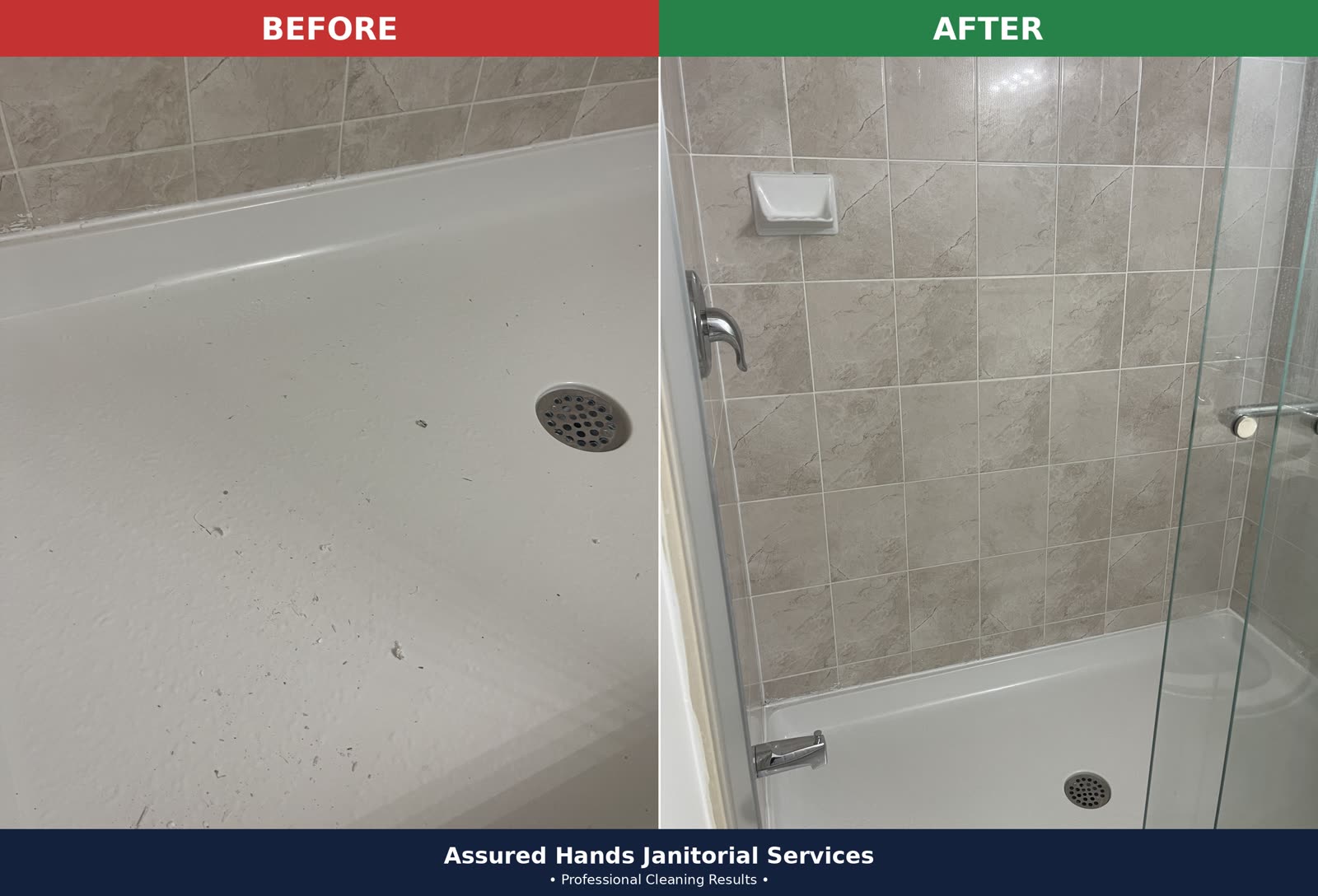 Before and after post-renovation cleaning result in Woodbridge
