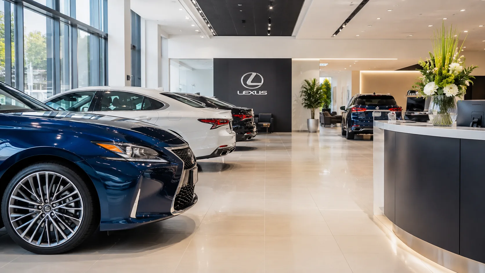 Luxury Lexus showroom representing retail and showroom cleaning